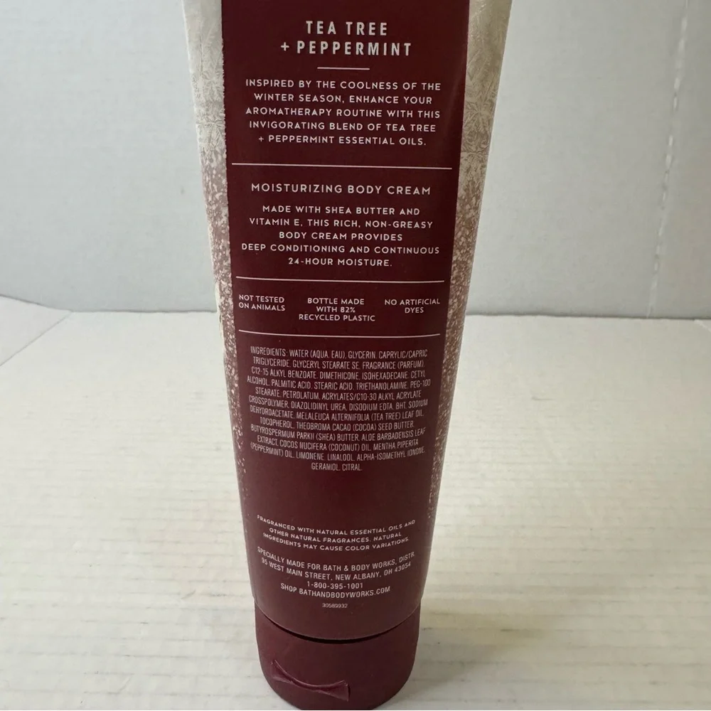 BATH & BODY WORKS AROMATHERAPY TEA TREE PEPPERMINT MOISTURIZING CREAM LOTION